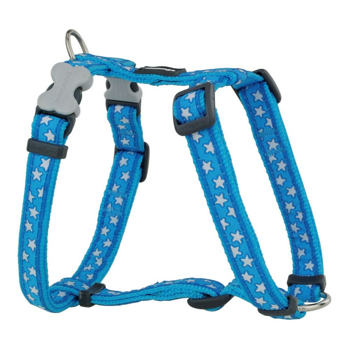 Dog Harness Red Dingo Style Blue Star 25-39 cm - Hilman kauppa