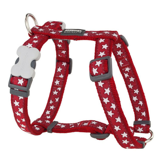 Dog Harness Red Dingo Style Red Star White 46-76 cm - Hilman kauppa