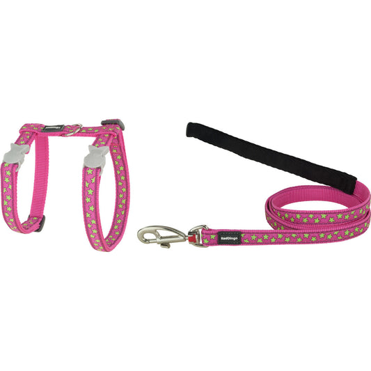 Dog Harness Red Dingo On Hot 21-35 cm Pink - Hilman kauppa