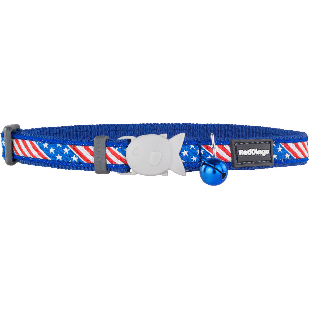 Dog collar Red Dingo STYLE US FLAG 15 mm x 24-36 cm - Hilman kauppa