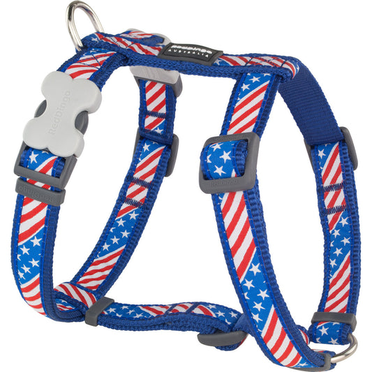 Dog Harness Red Dingo STYLE US FLAG 36-54 cm 30-48 cm - Hilman kauppa