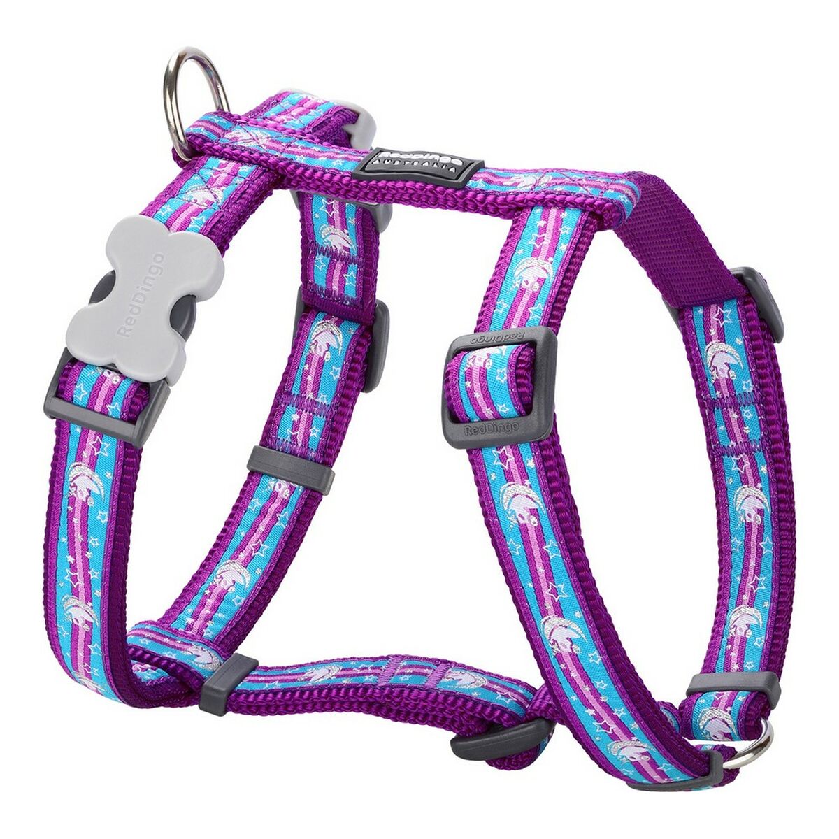 Dog Harness Red Dingo Style Unicorn 25-39 cm - Hilman kauppa
