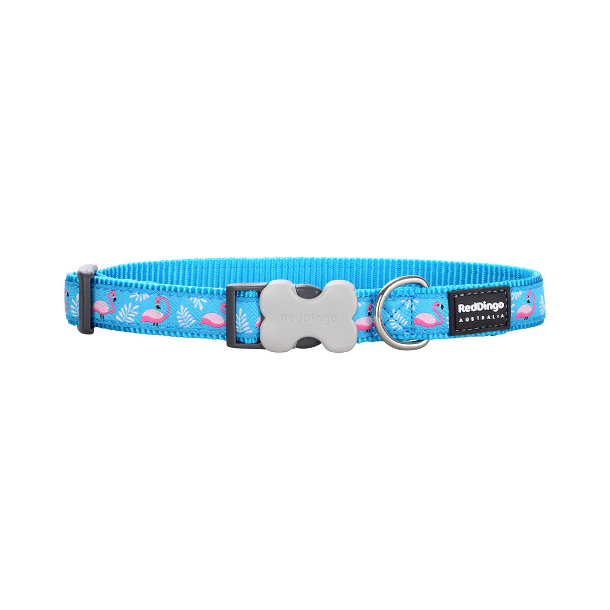 Dog collar Red Dingo STYLE FLAMINGO Turquoise 31-47 cm - Hilman kauppa