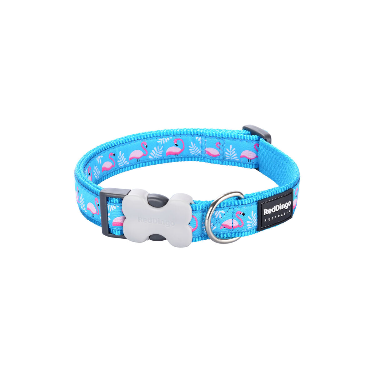 Dog collar Red Dingo STYLE FLAMINGO Turquoise 31-47 cm - Hilman kauppa