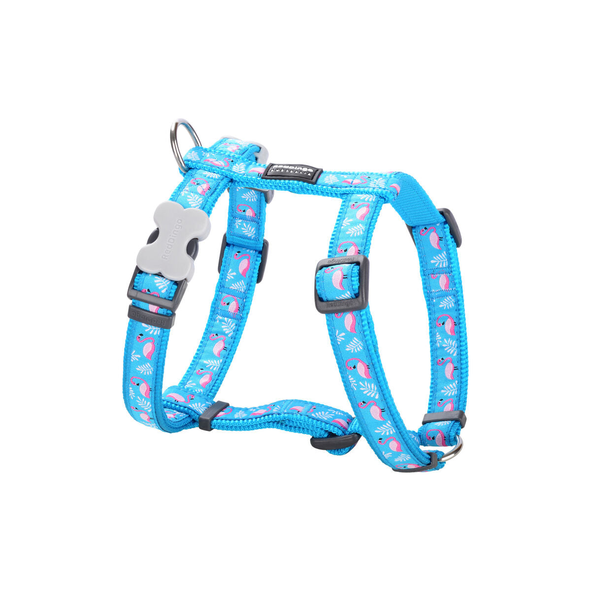 Dog Harness Red Dingo STYLE FLAMINGO 45-66 cm Turquoise 36-59 cm - Hilman kauppa