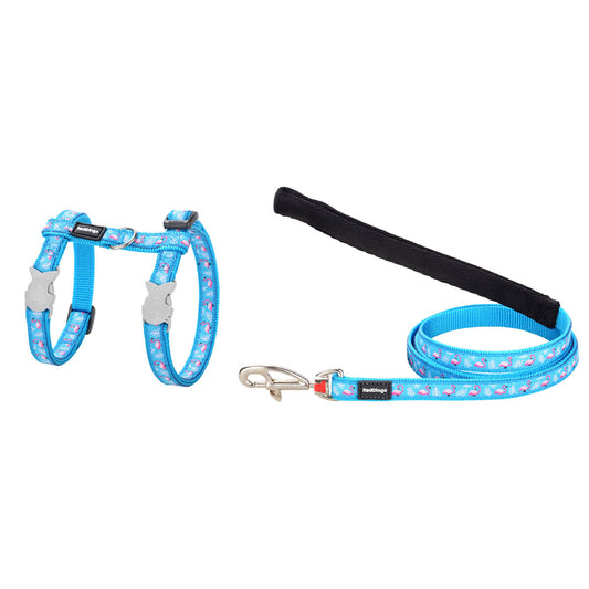 Dog Harness Red Dingo Flamingo Turquoise - Hilman kauppa