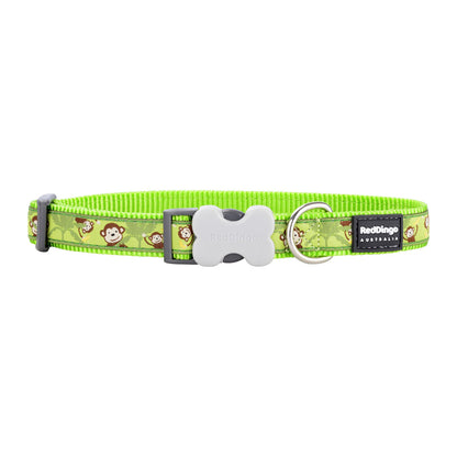 Dog collar Red Dingo STYLE MONKEY LIME GREEN 41-63 cm - Hilman kauppa