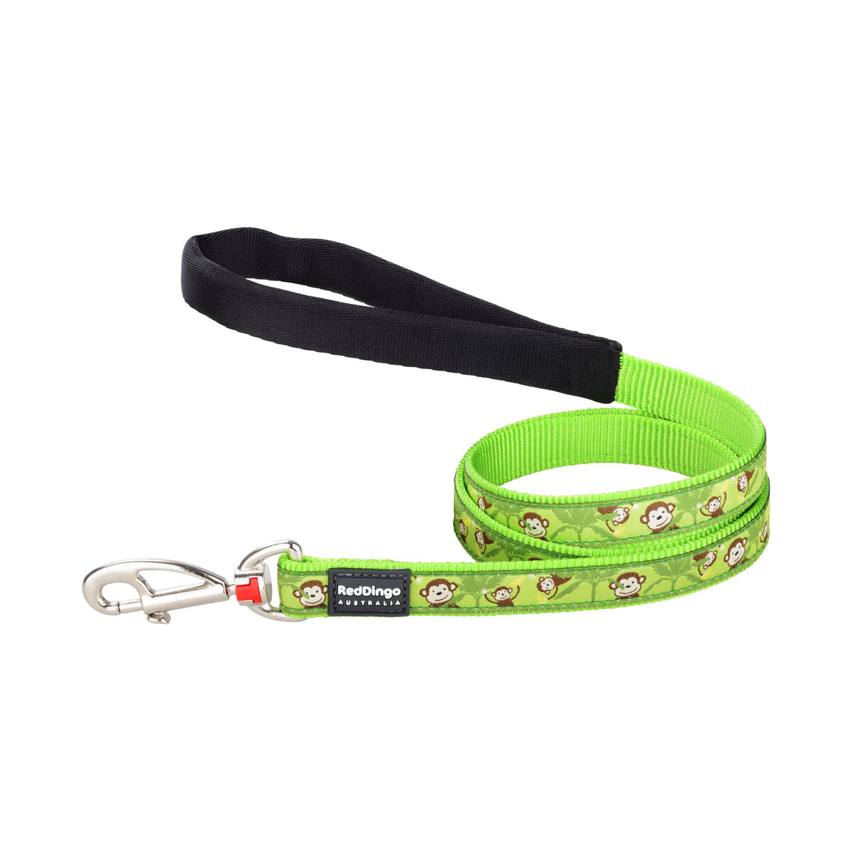 Dog Lead Red Dingo STYLE MONKEY LIME GREEN 15mm x 120 cm - Hilman kauppa