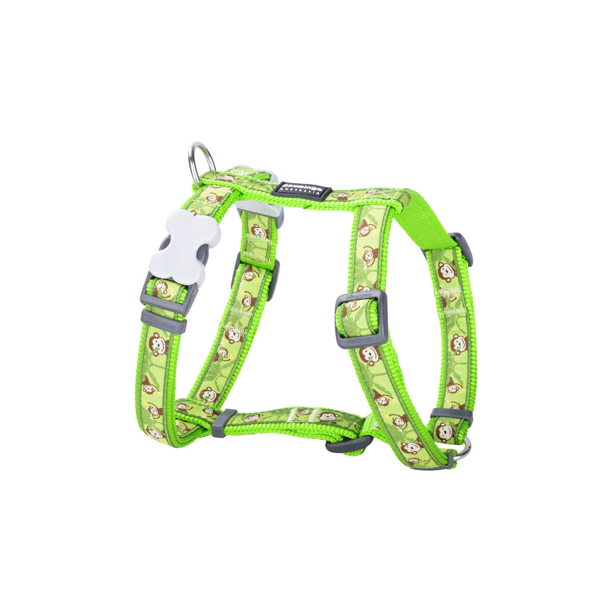 Dog Harness Red Dingo STYLE MONKEY LIME GREEN 36-54 cm 30-48 cm - Hilman kauppa