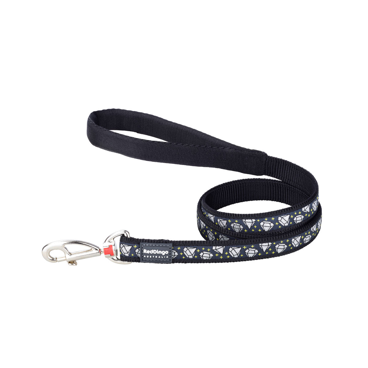 Dog Lead Red Dingo STYLE DIAMOND Black 15mm x 120 cm - Hilman kauppa