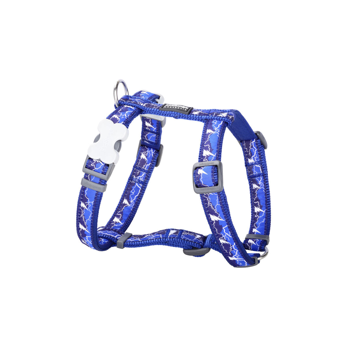 Dog Harness Red Dingo STYLE LIGHTNING 36-54 cm Navy Blue 30-48 cm - Hilman kauppa