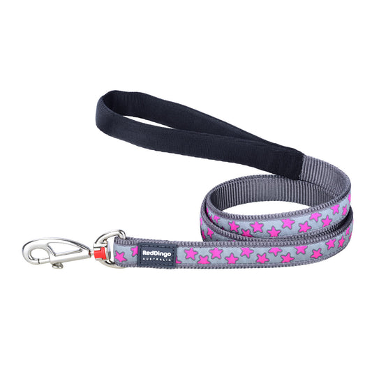 Dog Lead Red Dingo STYLE HOT PINK ON COOL GREY 2 x 120 cm - Hilman kauppa