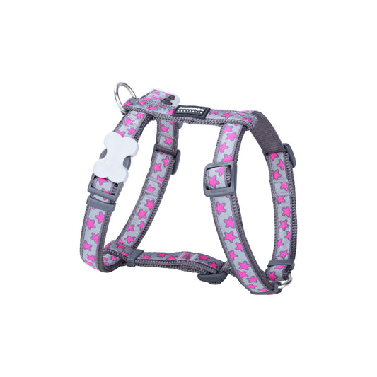 Dog Harness Red Dingo STYLE HOT PINK ON COOL GREY 45-66 cm 36-59 cm - Hilman kauppa