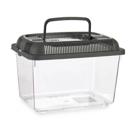 Fish tank With handle Medium Anthracite Plastic 3 L 17 x 16 x 24 cm (12 Units) - Hilman kauppa