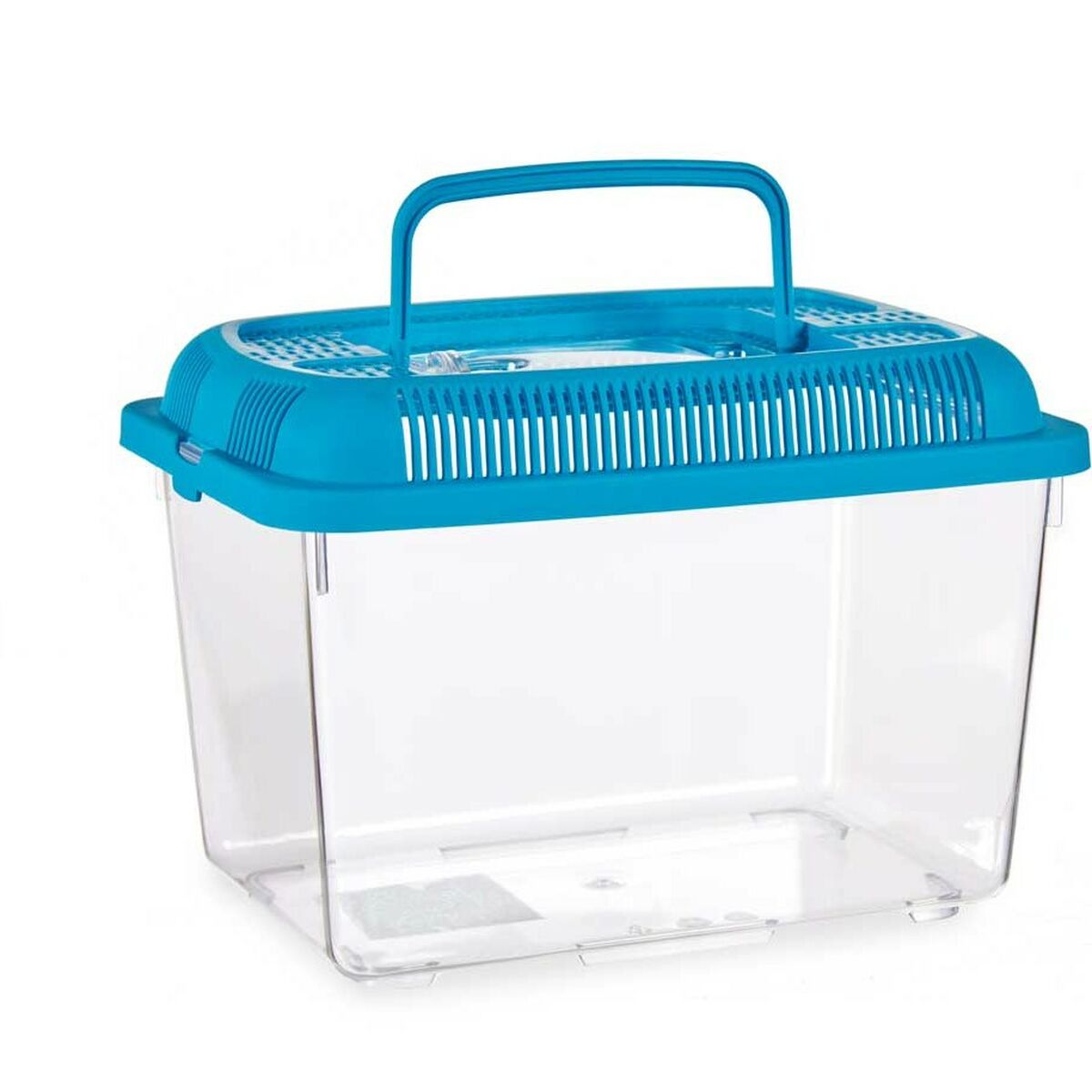 Fish tank With handle Medium Blue Plastic 3 L 17 x 16 x 24 cm (12 Units) - Hilman kauppa