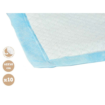 Puppy training pad 40 x 60 cm Blue White Paper Polyethylene (10 Units) - Hilman kauppa