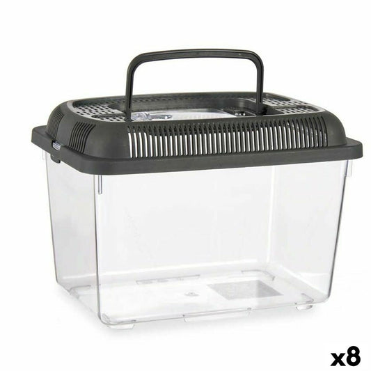 Fish tank With handle Large Grey Plastic 7 L 20 x 20 x 30 cm (8 Units) - Hilman kauppa