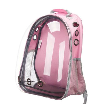 Pet Backpack Pink Transparent 43 x 26 x 33 cm - Hilman kauppa