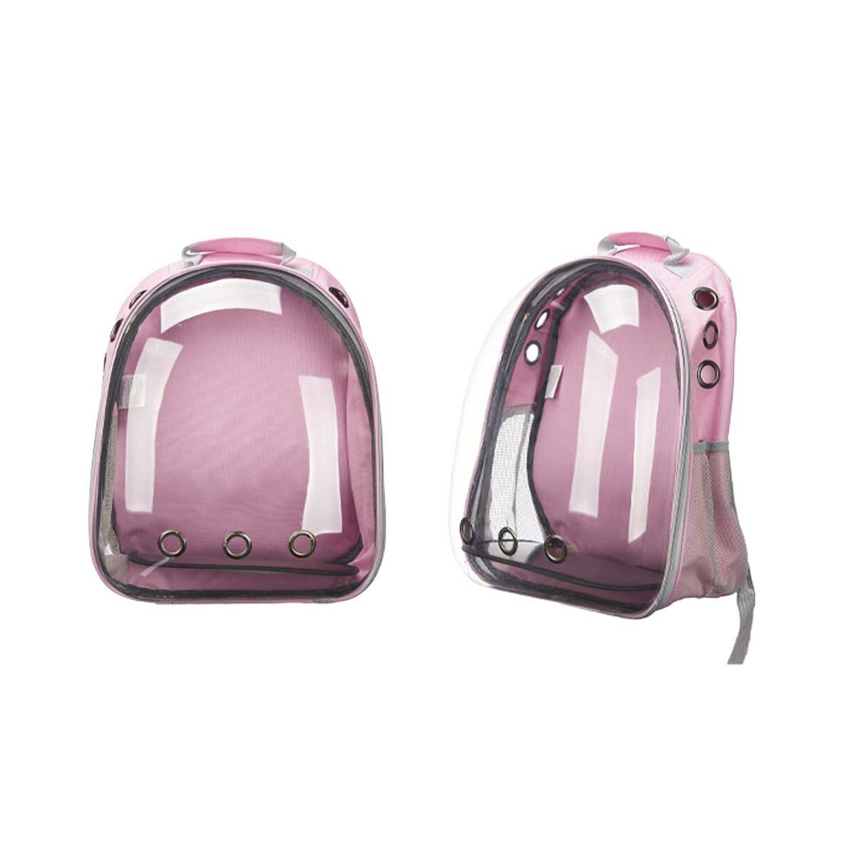 Pet Backpack Pink Transparent 43 x 26 x 33 cm - Hilman kauppa