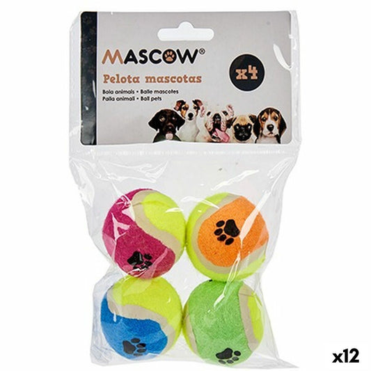 Dog toy Ball Multicolour Ø 4,5 cm Polyethylene polypropylene ABS (12 Units) - Hilman kauppa