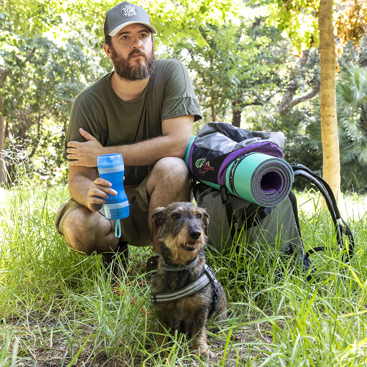 2-in-1 bottle with water and food containers for pets Pettap InnovaGoods - Hilman kauppa